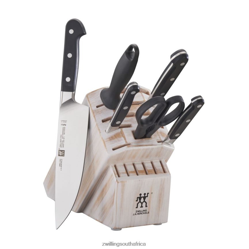 cutlery_zwilling_2h4bz4102_pro_7_pc_knife_block_set_rustic_white.jpg Cutlery Zwilling 2H4BZ4102 Pro 7-pc, Knife block set, rustic white - Image 1