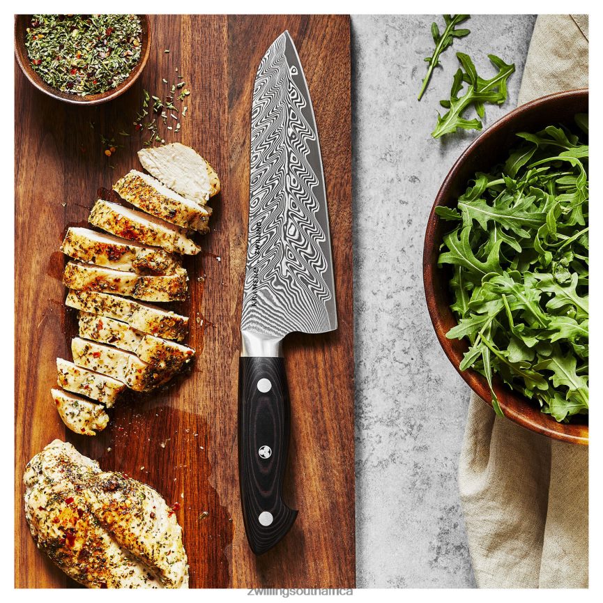 Cutlery Zwilling 2H4BZ4129 Kramer - EUROLINE Stainless Damascus Collection 7-inch, fine edge Santoku Knife - Image 4
