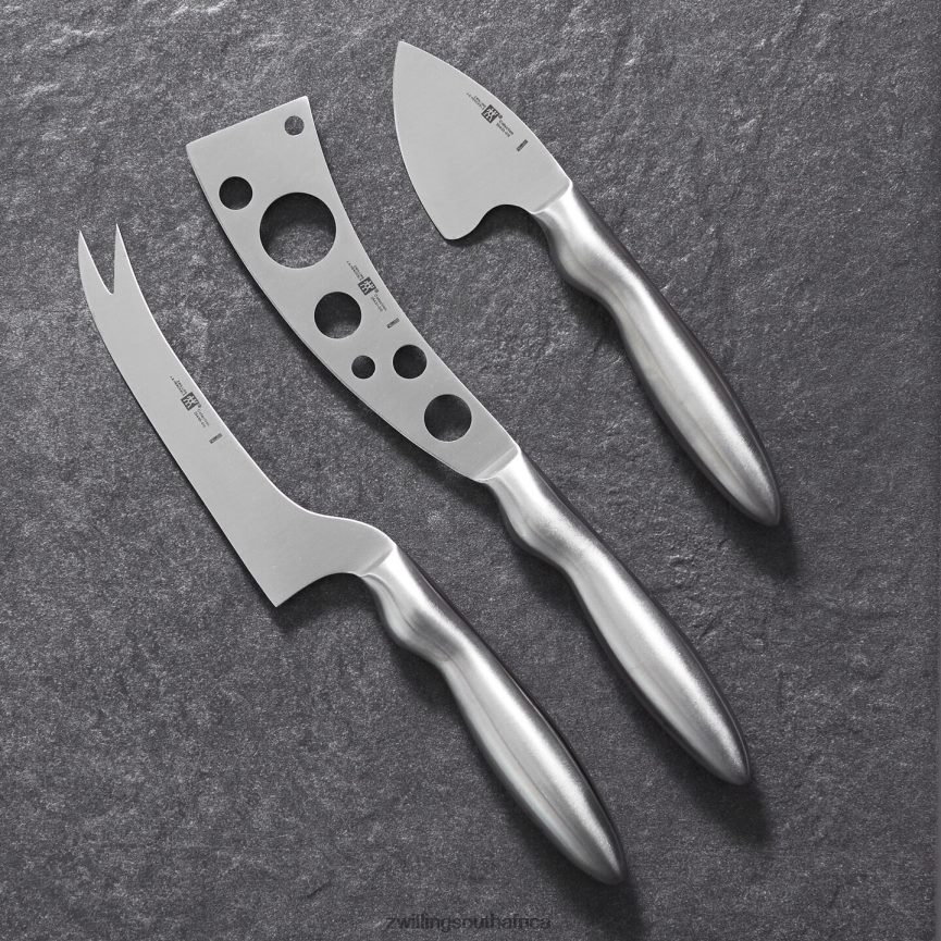 Cutlery Zwilling 2H4BZ413 Accessories 3-pc, Stainless Steel Cheese Knife Set - Image 5