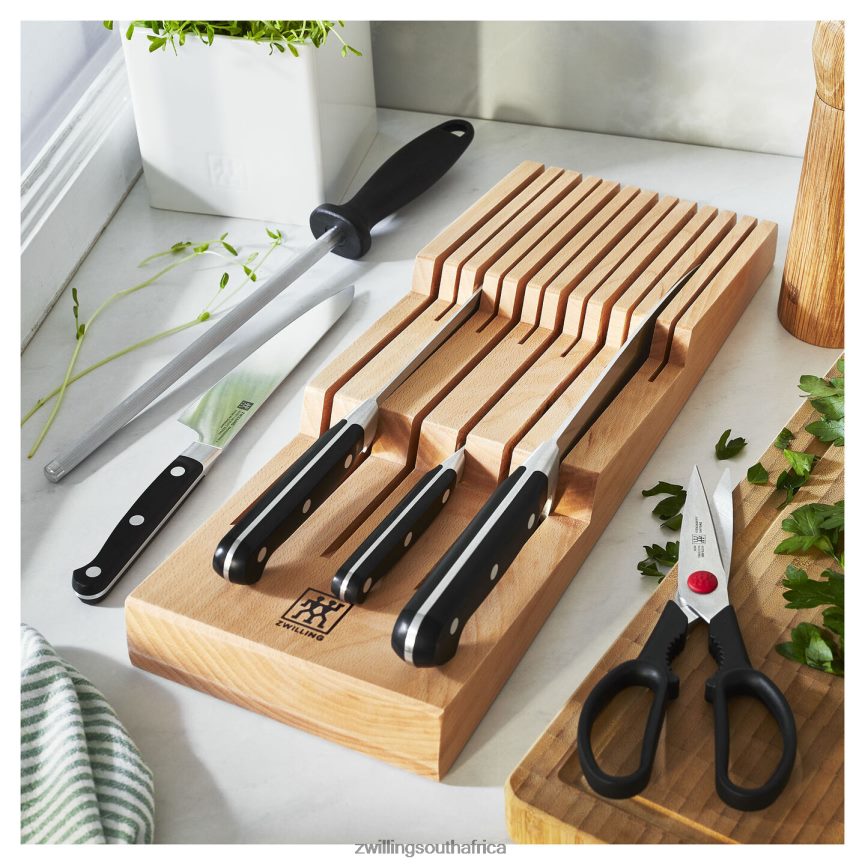 Cutlery Zwilling 2H4BZ4150 Professional S 7-pc, Block Set with Beechwood In-Drawer Knife Tray, natural - Image 3