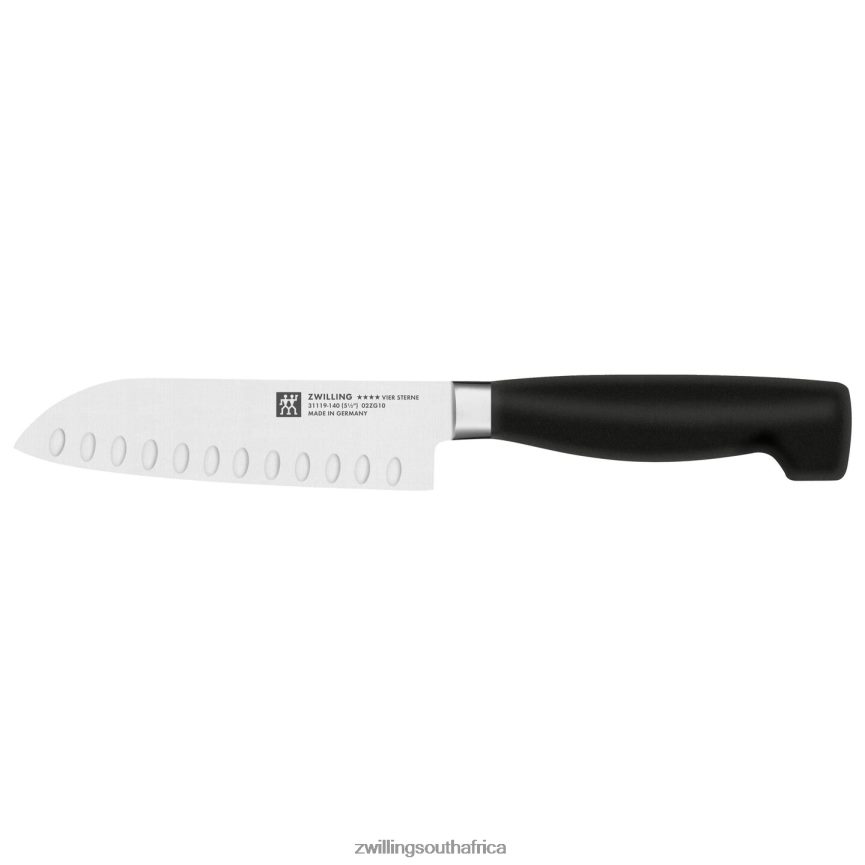 Cutlery Zwilling 2H4BZ4168 Four Star 5.5-inch, hollow edge Santoku Knife - Image 1