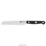 Cutlery Zwilling 2H4BZ4172 Gourmet 5-inch Z15.1 Utility Knife, serrated edge