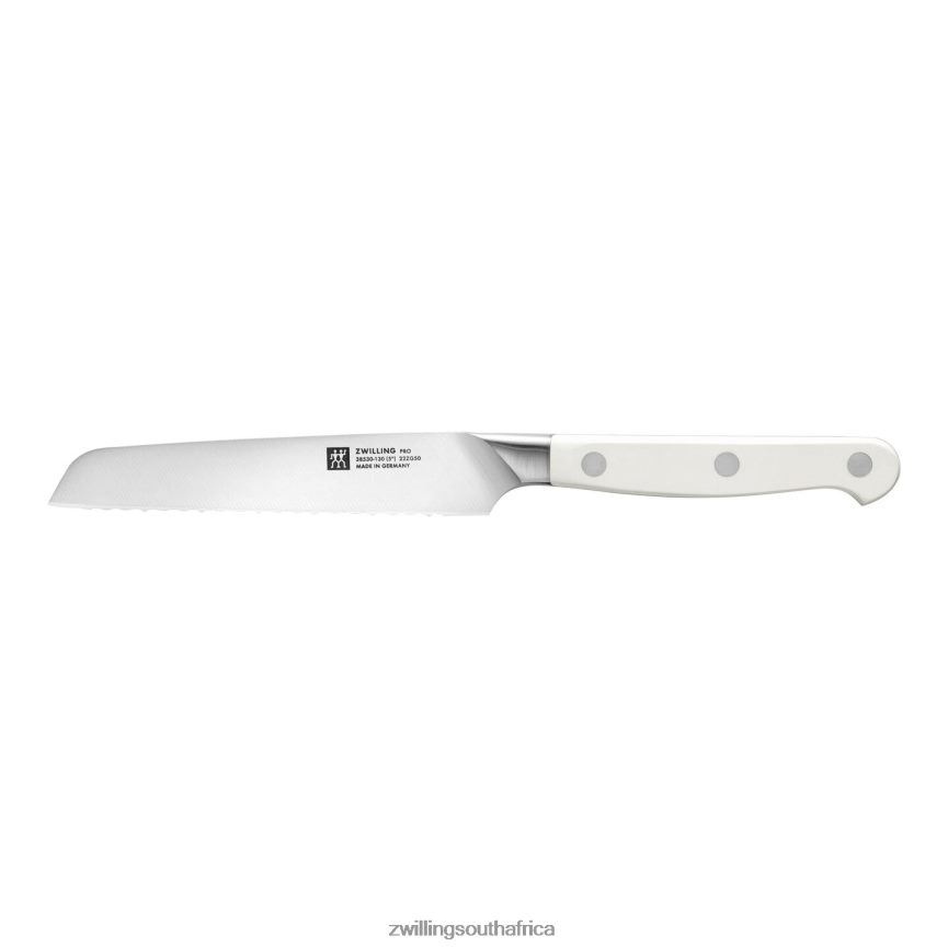 Cutlery Zwilling 2H4BZ4175 Pro le blanc 5-inch Utility knife, serrated edge - Image 1