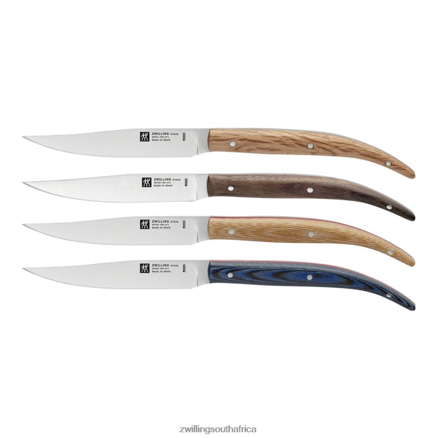 Cutlery Zwilling 2H4BZ4178 Steak Sets 4-pc, Toro Steak Knife Set in Beechwood presentation box - Image 1