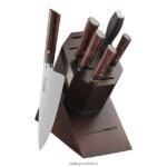 Cutlery Zwilling 2H4BZ4187 Bob Kramer - Meiji 7-pc, Knife block set, brown