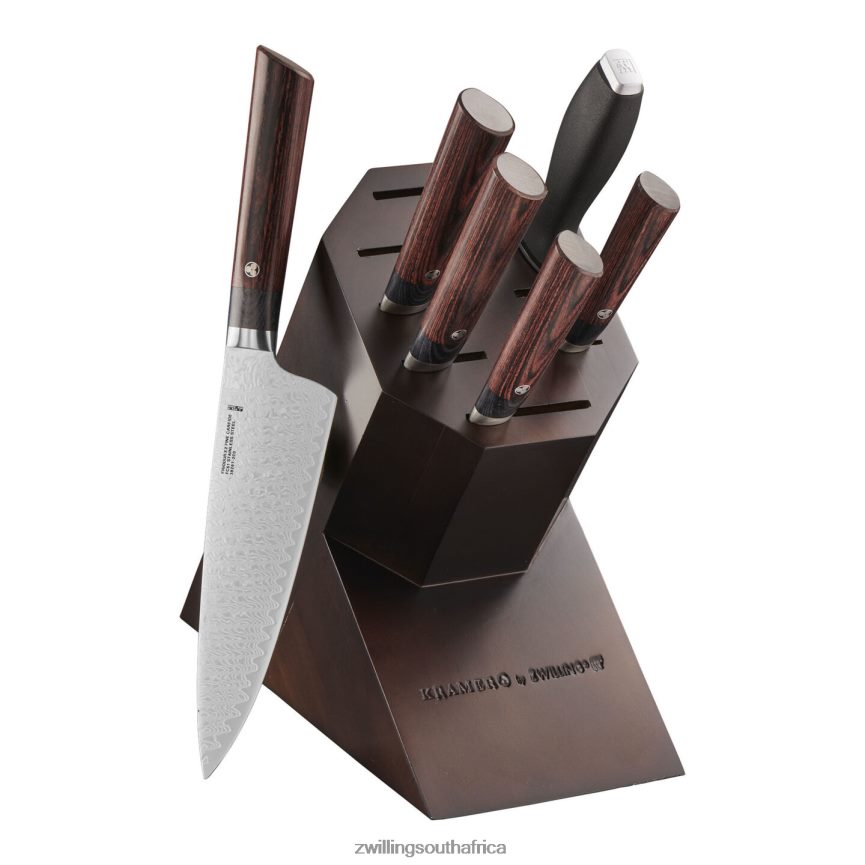 Cutlery Zwilling 2H4BZ4187 Bob Kramer - Meiji 7-pc, Knife block set, brown - Image 1
