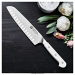 Cutlery Zwilling 2H4BZ4212 Pro le blanc 7-inch, hollow edge SLIM Santoku Knife - Image 3