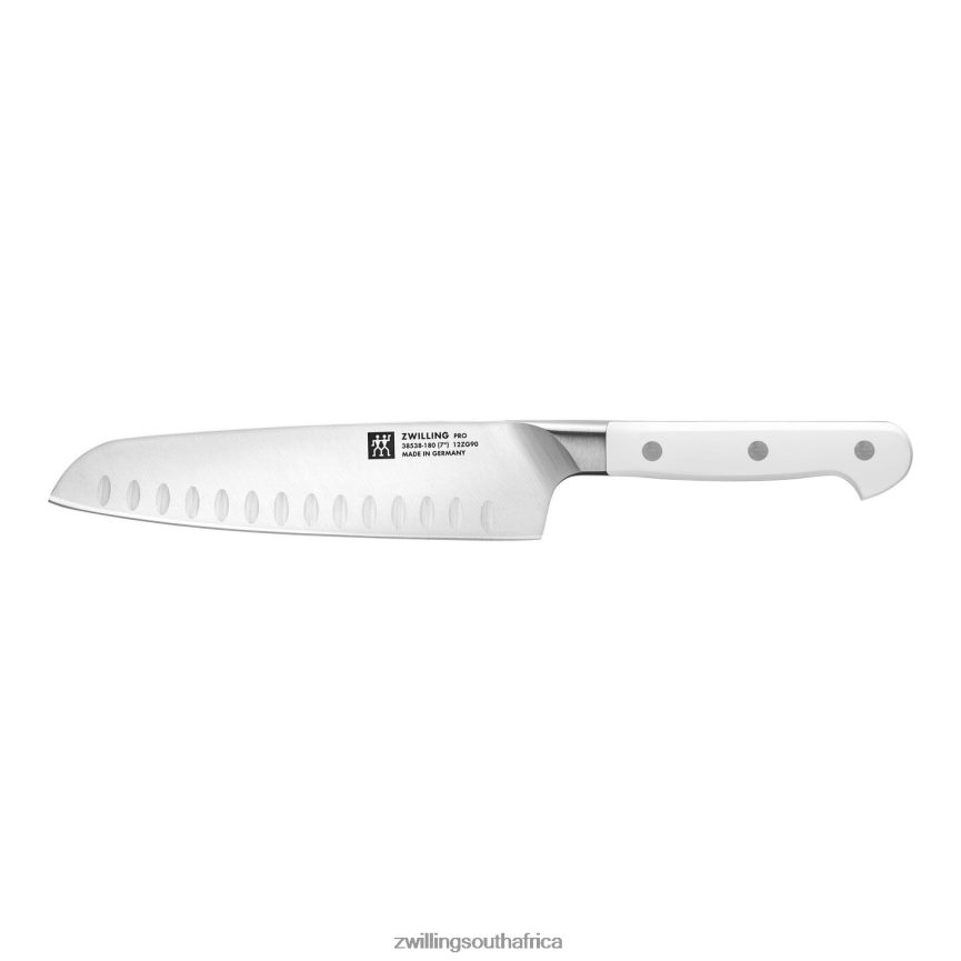 Cutlery Zwilling 2H4BZ4212 Pro le blanc 7-inch, hollow edge SLIM Santoku Knife - Image 1