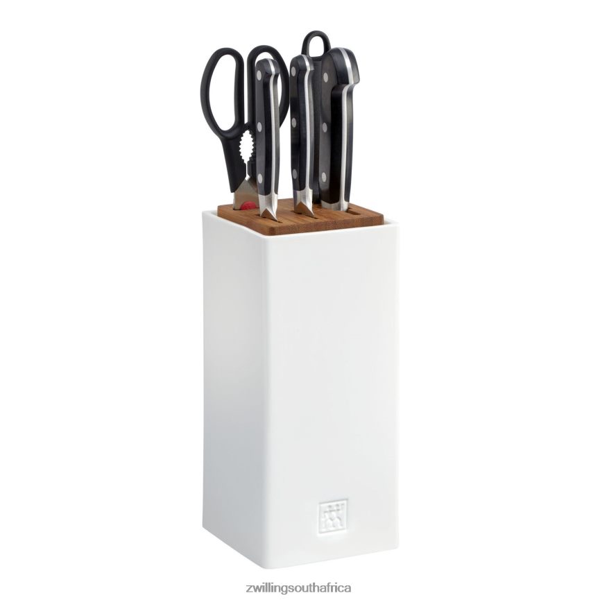 cutlery_zwilling_2h4bz4246_pro_6_pc_block_set_in_ceramic_block.jpg Cutlery Zwilling 2H4BZ4246 Pro 6-pc, Block Set in Ceramic Block - Image 1