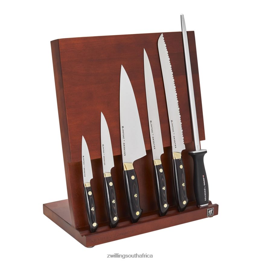Cutlery Zwilling 2H4BZ4248 Bob Kramer Carbon 2.0 7-pc, Knife block set, brown-black - Image 1