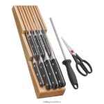 Cutlery Zwilling 2H4BZ425 Pro 10-pc, Block Set with Beechwood In-Drawer Knife Tray, natural