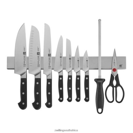 Cutlery Zwilling 2H4BZ4262 Pro 10-pc, Block Set with 17.5" Stainless Magnetic Knife Bar