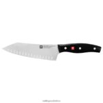 Cutlery Zwilling 2H4BZ4280 TWIN Signature 7-inch Rocking Santoku Knife , hollow edge