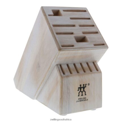 Cutlery Zwilling 2H4BZ4332 Storage rubberwood, rubberwood, TWIN Rustic White Knife block empty