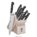 Cutlery Zwilling 2H4BZ4339 Professional S 10-pc, Block Set with White Rustic Rubberwood Block, rustic white