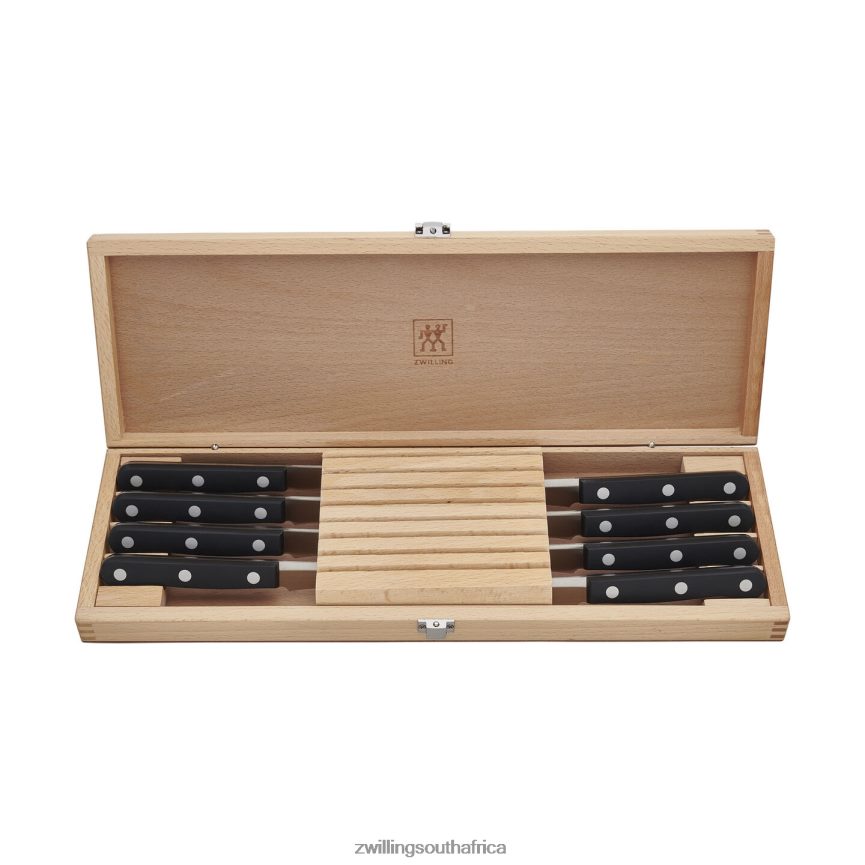 Cutlery Zwilling 2H4BZ4361 TWIN Gourmet 8-pc, Steak Knife Set with Wood Presentation Case - Image 2