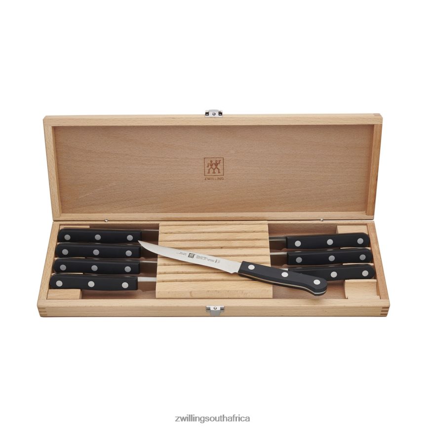 Cutlery Zwilling 2H4BZ4361 TWIN Gourmet 8-pc, Steak Knife Set with Wood Presentation Case - Image 1