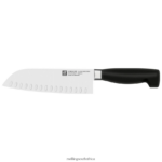 Cutlery Zwilling 2H4BZ437 Four Star 7-inch, hollow edge Santoku