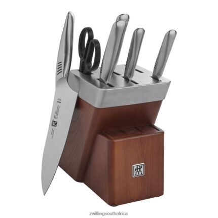 Cutlery Zwilling 2H4BZ4397 TWIN Fin II 7-pc, Self-Sharpening Block Set, brown