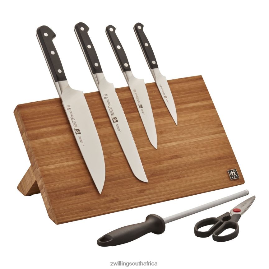 Cutlery Zwilling 2H4BZ4406 Pro 7-pc, Set with Bamboo Magnetic Easel Block, bamboo - Image 1