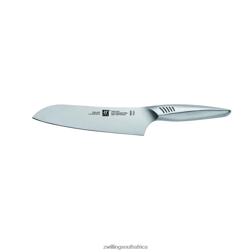 Cutlery Zwilling 2H4BZ4411 TWIN Fin II 7-inch, fine edge Santoku Knife - Image 1