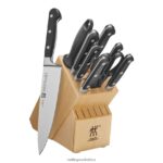 Cutlery Zwilling 2H4BZ4433 Professional S 10-pc, Block Set with Natural Rubberwood Block, natural