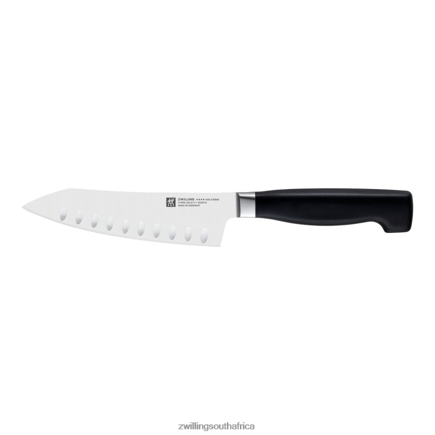Cutlery Zwilling 2H4BZ4438 Four Star 5.5-inch Rocking Santoku Knife, hollow edge - Image 1