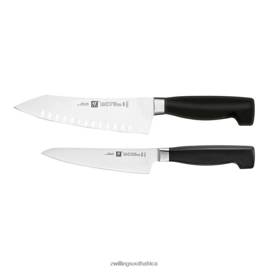 Cutlery Zwilling 2H4BZ467 Four Star 2-pc, "Rock & Chop" Knife Set - Image 1