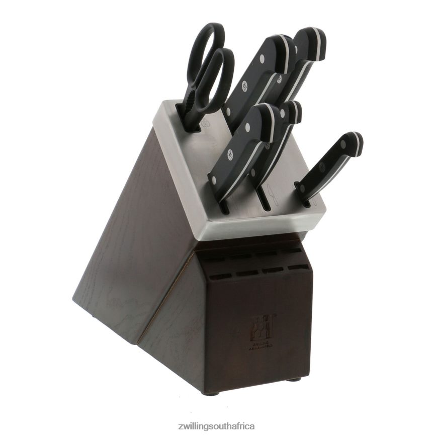 Cutlery Zwilling 2H4BZ481 Gourmet 7-pc, Self-Sharpening Knife Block Set , brown - Image 1