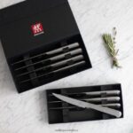 Cutlery Zwilling 2H4BZ49 Steak Sets 8-pc, stainless steel Porterhouse Steak Knife Set in Black Presentation Box - Image 5