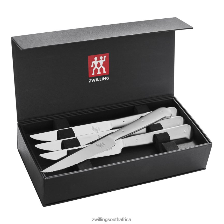 Cutlery Zwilling 2H4BZ49 Steak Sets 8-pc, stainless steel Porterhouse Steak Knife Set in Black Presentation Box - Image 1