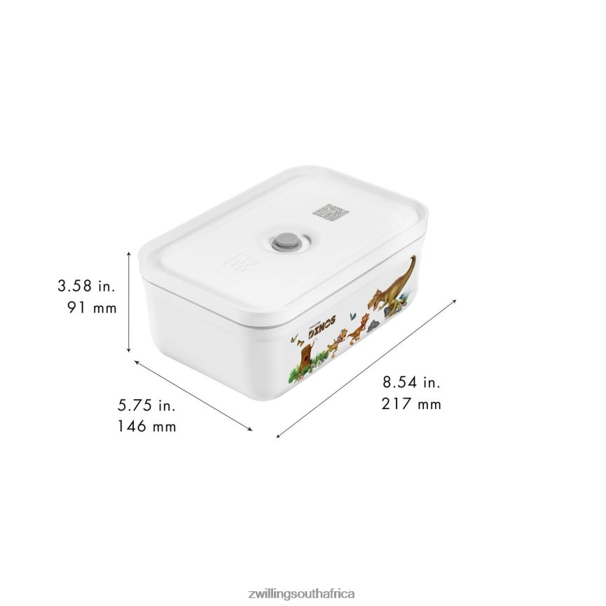 Kitchen Zwilling 2H4BZ4513 Fresh & Save L DINOS Vacuum lunch box, plastic, white-grey - Image 5