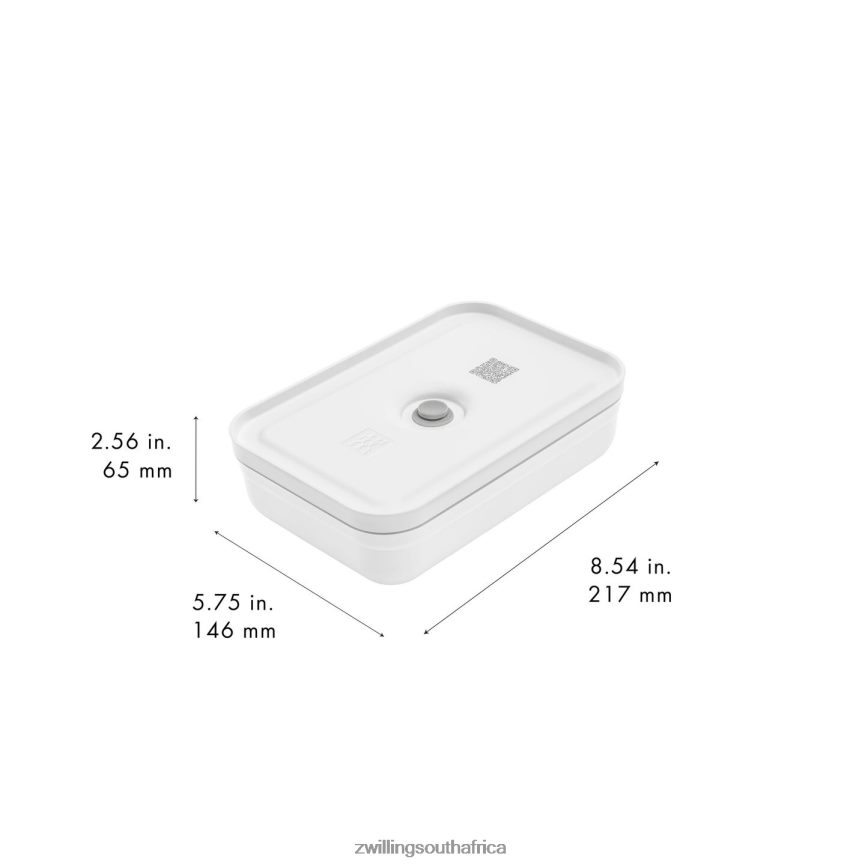 Kitchen Zwilling 2H4BZ4514 Fresh & Save L Flat Vacuum lunch box, plastic, white-grey - Image 2