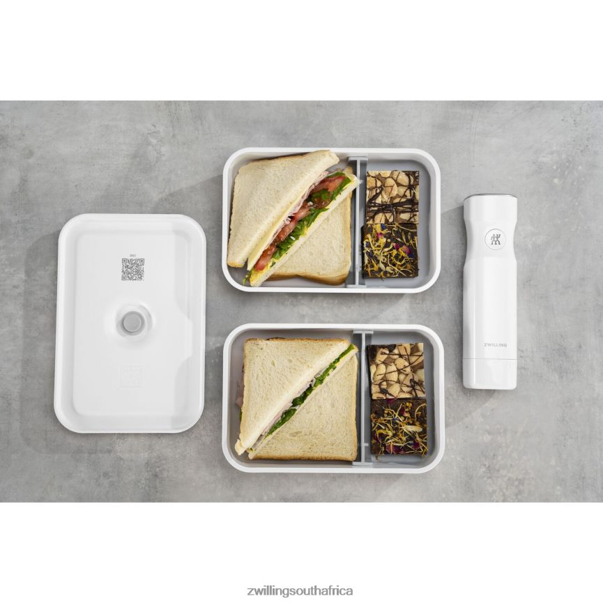 Kitchen Zwilling 2H4BZ4514 Fresh & Save L Flat Vacuum lunch box, plastic, white-grey - Image 10