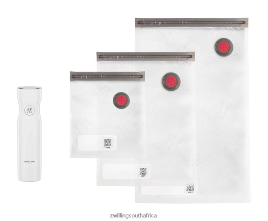 Kitchen Zwilling 2H4BZ4524 Fresh & Save Pump and Bag Set, S/M/L / 4-pc, white - Image 1