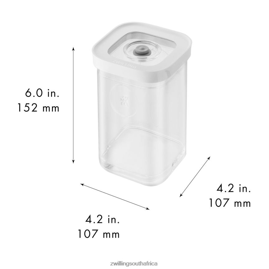 Kitchen Zwilling 2H4BZ4526 Fresh & Save CUBE Container 2S, 0.875 qt, transparent-white - Image 2