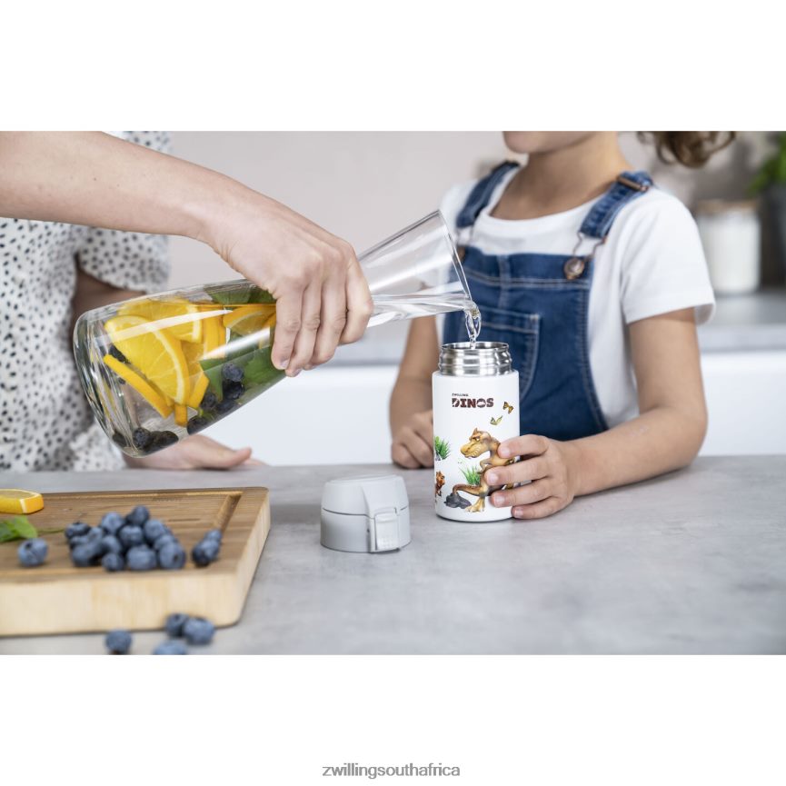Kitchen Zwilling 2H4BZ4534 Dinos Dinos Drinking Bottle, 350 ml, stainless steel, white-grey - Image 6